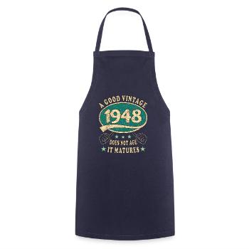 75. Geburtstag 1948 75er Guter Jahrgang - Kochschürze - Navy - Vorne - AI Model Male 185 dark (185cm)