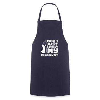 Pensioner Pension Funny Dont Forget My Discount - Cooking Apron - navy - Front - AI Model Male 185 dark (185cm)