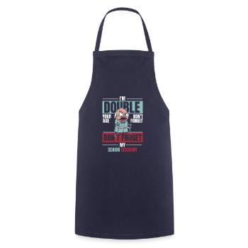 Pensioner Pension Dont Forget My Senior Discount - Cooking Apron - navy - Front - AI Model Male 185 dark (185cm)