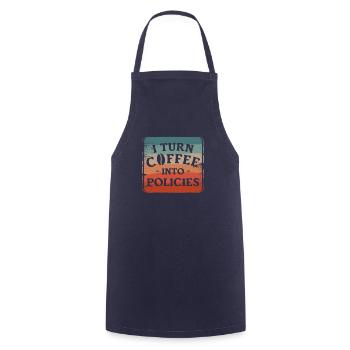 Je transforme le café en police Agent d’assurance - Tablier de cuisine - marine - Devant - AI Model Male 185 dark (185cm)