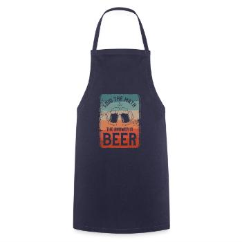 Ich habe nachgerechnet: Die Antwort ist Biertrinken - Kochschürze - Navy - Vorne - AI Model Male 185 dark (185cm)