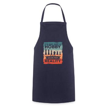 It's Not Just A Hobby It's My Escape From Reality - Cooking Apron - navy - Front - AI Model Male 185 dark (185cm)