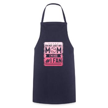 I'm Not Just His Mom I'm His #1 Fan Baseball - Cooking Apron - navy - Front - AI Model Male 185 dark (185cm)