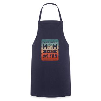 I'm Not Just His Mom I'm His #1 Fan Basketball - Cooking Apron - navy - Front - AI Model Male 185 dark (185cm)