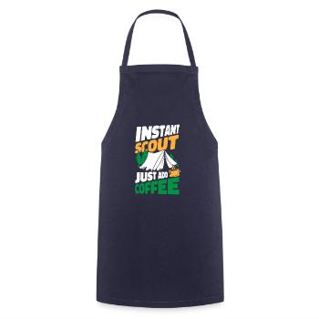 Caféine scoute - Tablier de cuisine - marine - Devant - AI Model Male 185 dark (185cm)