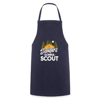 Boy Scout drôle - Tablier de cuisine - marine - Devant - AI Model Male 185 dark (185cm)