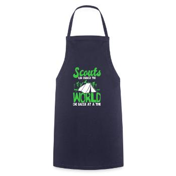 Boy Scout Badge - Cooking Apron - navy - Front - AI Model Male 185 dark (185cm)
