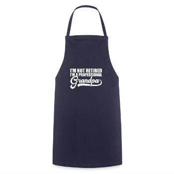 Pensioner pension - Cooking Apron - navy - Front - AI Model Male 185 dark (185cm)