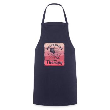 Beatboxing Is My Therapy Beatbox Beatboxer - Cooking Apron - navy - Front - AI Model Male 185 dark (185cm)