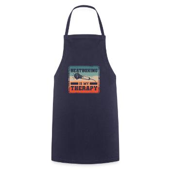 Beatboxing Is My Therapy Beatbox Beatboxer - Cooking Apron - navy - Front - AI Model Male 185 dark (185cm)