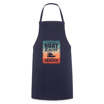 Sorry I Can't I'm Too Busy Boat Racing Airboat - Cooking Apron - navy - Front - AI Model Male 185 dark (185cm)