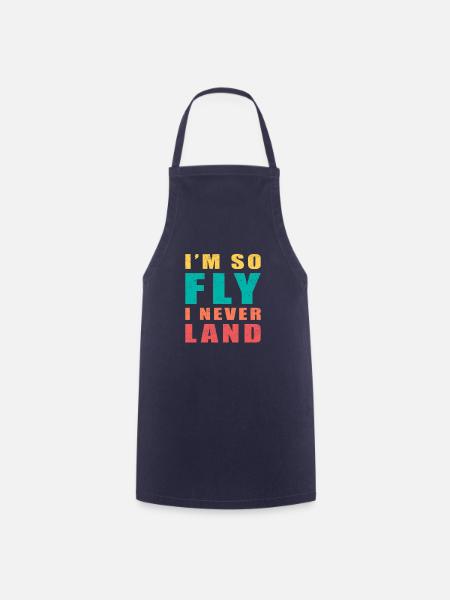 Schwarzer Humor Im So Fly I Never Land - Kochschürze - Navy