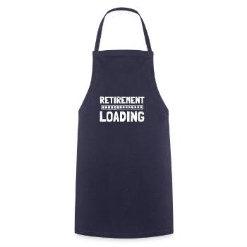 Rentner Rente Retirement Loading - Kochschürze - Navy - Vorne - AI Model Male 185 dark (185cm)