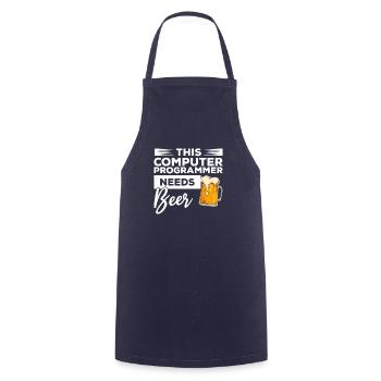 Ce programmeur informatique a besoin de programmation de bière - Tablier de cuisine - marine - Devant - AI Model Male 185 dark (185cm)