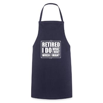Pensioner pension - Cooking Apron - navy - Front - AI Model Male 185 dark (185cm)