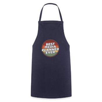 Vintage Best Media Media Planner Ever Marketing - Tablier de cuisine - marine - Devant - AI Model Male 185 dark (185cm)