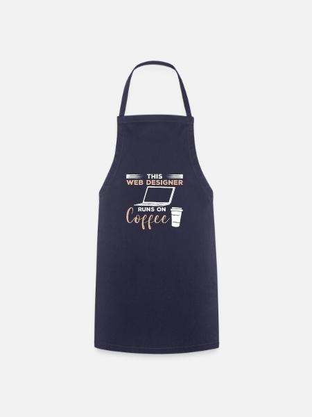 Dieser Webdesigner läuft auf Kaffeeprogrammierung - Kochschürze - Navy