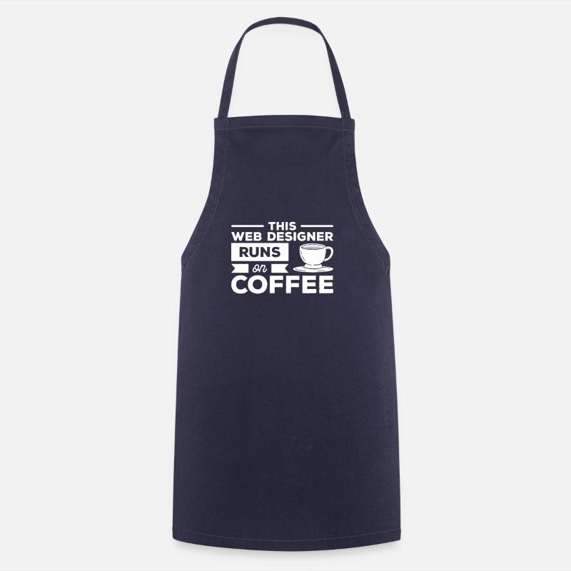 Dieser Webdesigner läuft auf Kaffeeprogrammierung - Kochschürze - Navy
