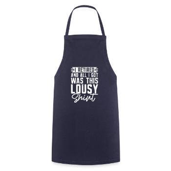 Pensioner pension - Cooking Apron - navy - Front - AI Model Male 185 dark (185cm)