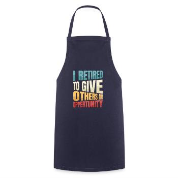 Pensioner pension - Cooking Apron - navy - Front - AI Model Male 185 dark (185cm)