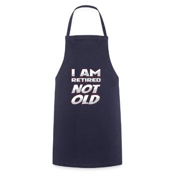 Pensioner pension funny - Cooking Apron - navy - Front - AI Model Male 185 dark (185cm)