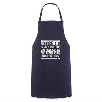 Pensioner pension - Cooking Apron - navy - Front - AI Model Male 185 dark (185cm)
