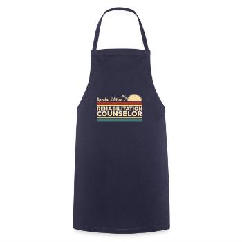 Vintage Conseiller en réadaptation Conseil - Tablier de cuisine - marine - Devant - AI Model Male 185 dark (185cm)