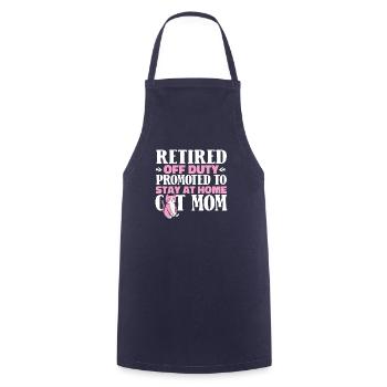 Pensioner Pension Cat - Cooking Apron - navy - Front - AI Model Male 185 dark (185cm)
