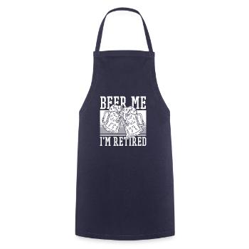 Pensioner pension - Cooking Apron - navy - Front - AI Model Male 185 dark (185cm)