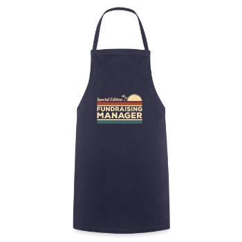 Responsable de la collecte de fonds Vintage - Tablier de cuisine - marine - Devant - AI Model Male 185 dark (185cm)