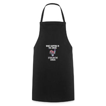 What happens in the circus stays in the circus management - Cooking Apron - black - Front - AI Model Male 185 dark (185cm)