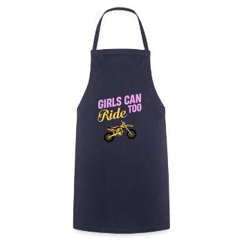 Les filles peuvent également faire du vélo de sport - Tablier de cuisine - marine - Devant - AI Model Male 185 dark (185cm)