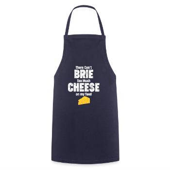 There can't be too much brie cheese on my - Cooking Apron - navy - Front - AI Model Male 185 dark (185cm)