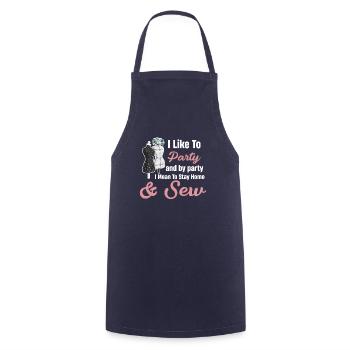 J’aime faire la fête et par fête, j’entends - Tablier de cuisine - marine - Devant - AI Model Male 185 dark (185cm)