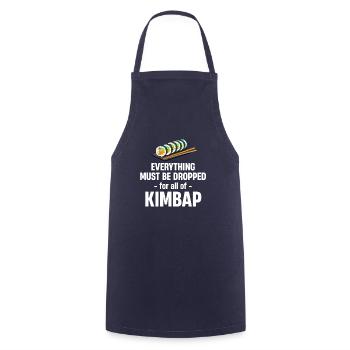 For a roll of Kimbap Bibimbap everything has to fall - Cooking Apron - navy - Front - AI Model Male 185 dark (185cm)