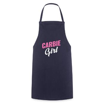Carbie Girl Kohlenhydrate Liebhaber Frühstück - Kochschürze - Navy - Vorne - AI Model Male 185 dark (185cm)