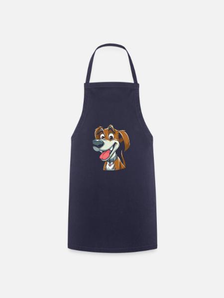 Hund Vierbeiner Niedlich - Kochschürze - Navy