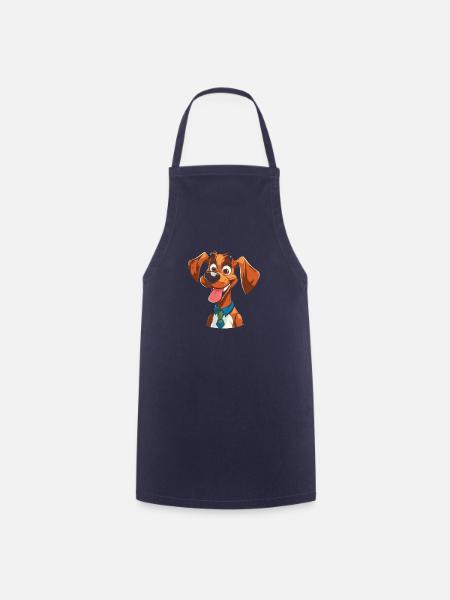 Hund Vierbeiner Niedlich - Kochschürze - Navy