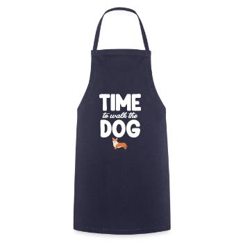 Time to walk the dog dog dog - Cooking Apron - navy - Front - AI Model Male 185 dark (185cm)