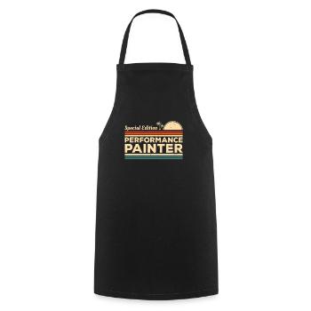 Vintage Performance Painter Painting - Cooking Apron - black - Front - AI Model Male 185 dark (185cm)
