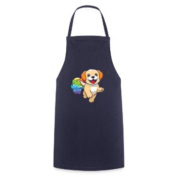 Labrador Drôle Rainbow Pet - Tablier de cuisine - marine - Devant - AI Model Male 185 dark (185cm)