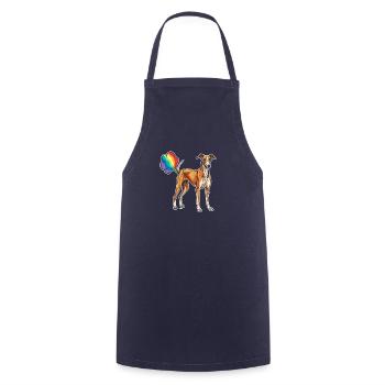 Greyhound Greyhound Funny Rainbow Fart - Cooking Apron - navy - Front - AI Model Male 185 dark (185cm)