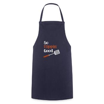 So Flippin' Good Spatula Wortspiele Utensil - Kochschürze - Navy - Vorne - AI Model Male 185 dark (185cm)