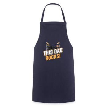 Dieser Papa Rockt! Lustige Trommlerband, - Kochschürze - Navy - Vorne - AI Model Male 185 dark (185cm)
