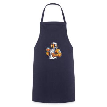 Bier Bierliebhaber Astronaut - Kochschürze - Navy - Vorne - AI Model Male 185 dark (185cm)