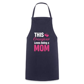 Cette aidante adore être maman - Tablier de cuisine - marine - Devant - AI Model Male 185 dark (185cm)