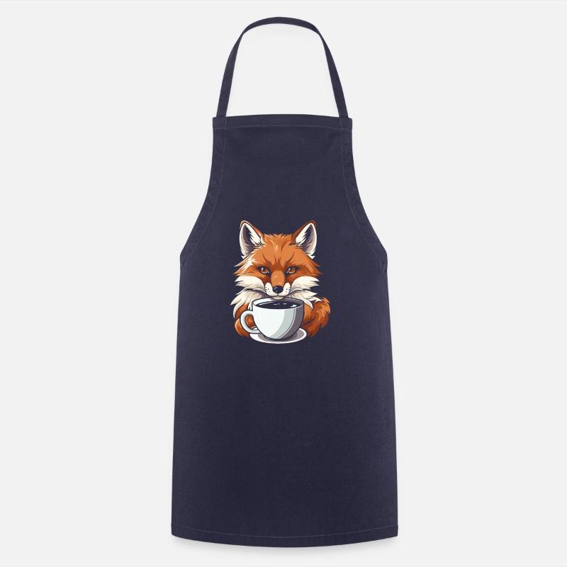 Fuchs Kaffee - Kochschürze - Navy