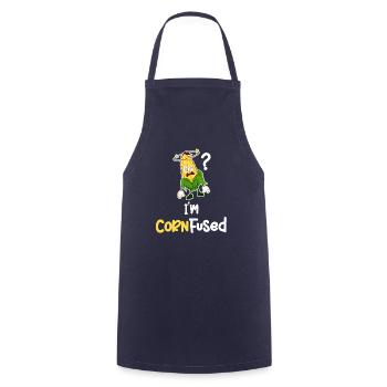 I'm Corn Fusion Corn Puns Agriculture - Cooking Apron - navy - Front - AI Model Male 185 dark (185cm)