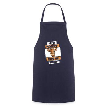 Girafe Drôle Si Dans Moody Donnez-moi Foody - Tablier de cuisine - marine - Devant - AI Model Male 185 dark (185cm)