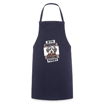 Old English Shepherd Bobtail Cute - Cooking Apron - navy - Front - AI Model Male 185 dark (185cm)